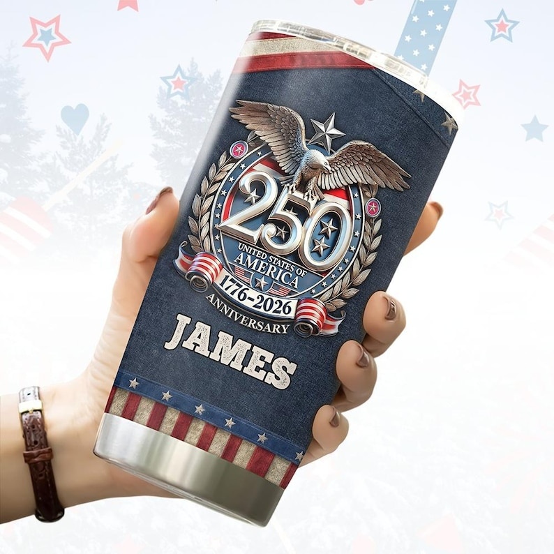 250 Years USA Tumbler for Proud Americans We The People  1776 2026