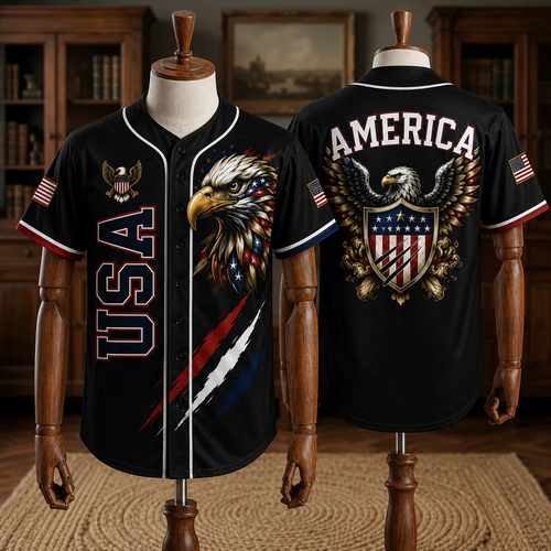 Patriotic Eagle 250th Anniversary Baseball Jersey Shirt, 1776-2026 Patriotic USA Jersey