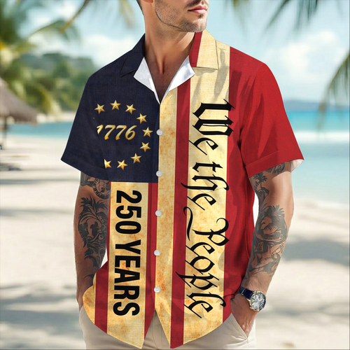 250th Anniversary Of USA Independence Day Holiday Hawaiian Shirt