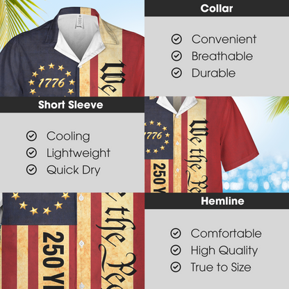 250th Anniversary Of USA Independence Day Holiday Hawaiian Shirt