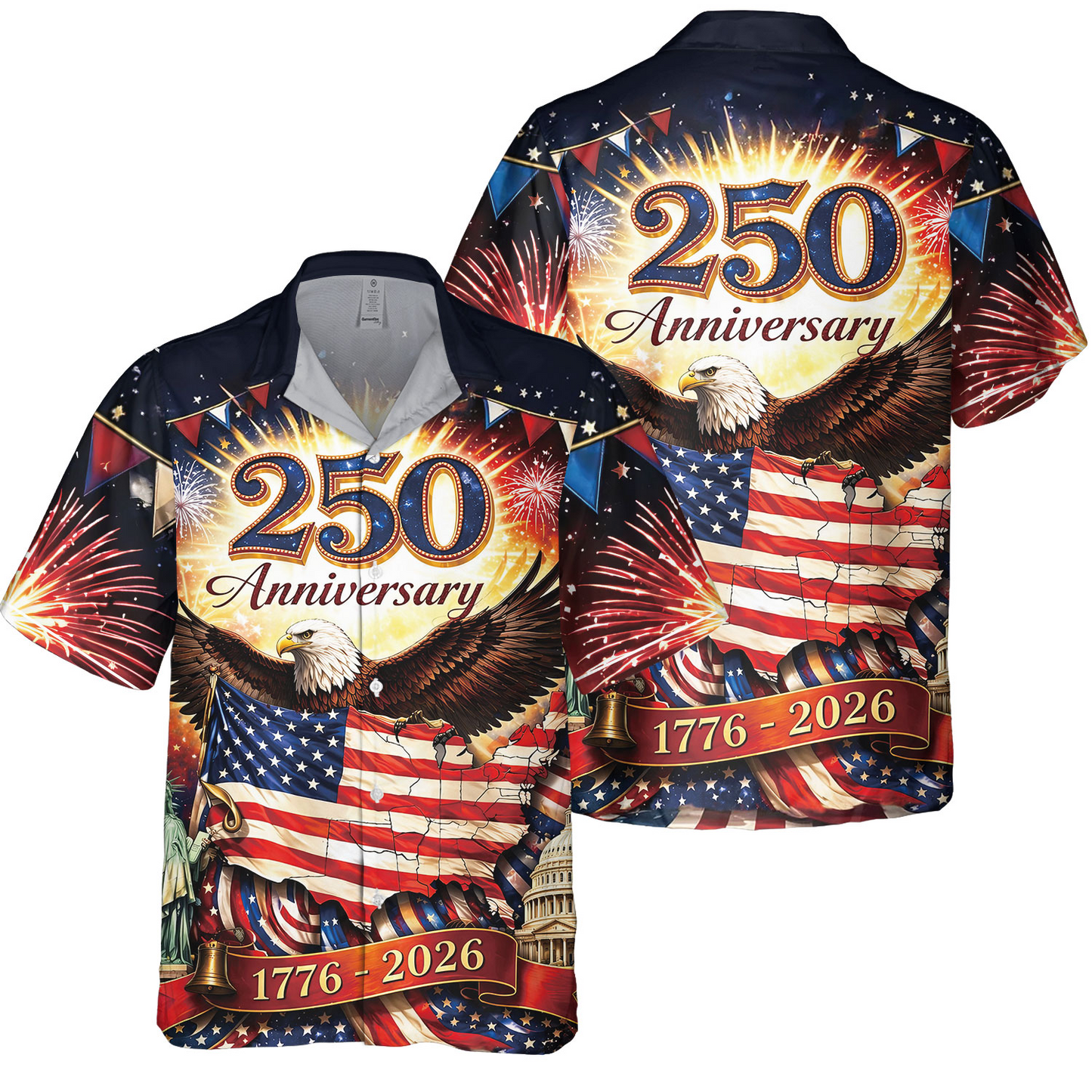 250th Anniversary Of USA Independence Day Holiday Hawaiian Shirt