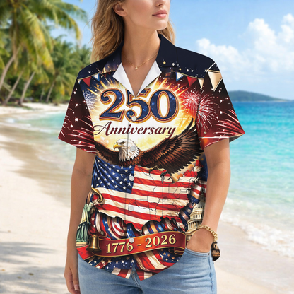 250th Anniversary Of USA Independence Day Holiday Hawaiian Shirt