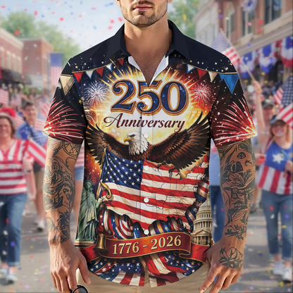 250th Anniversary Of USA Independence Day Holiday Hawaiian Shirt