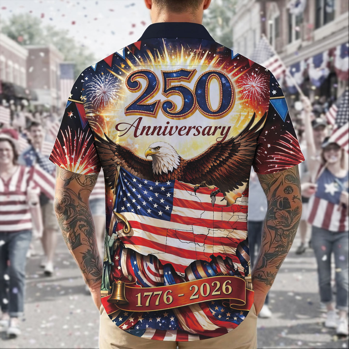 250th Anniversary Of USA Independence Day Holiday Hawaiian Shirt