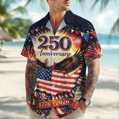 250th Anniversary Of USA Independence Day Holiday Hawaiian Shirt