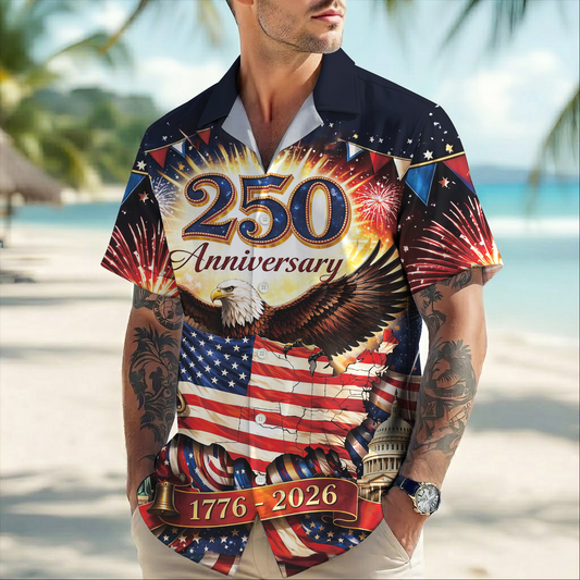 250th Anniversary Of USA Independence Day Holiday Hawaiian Shirt