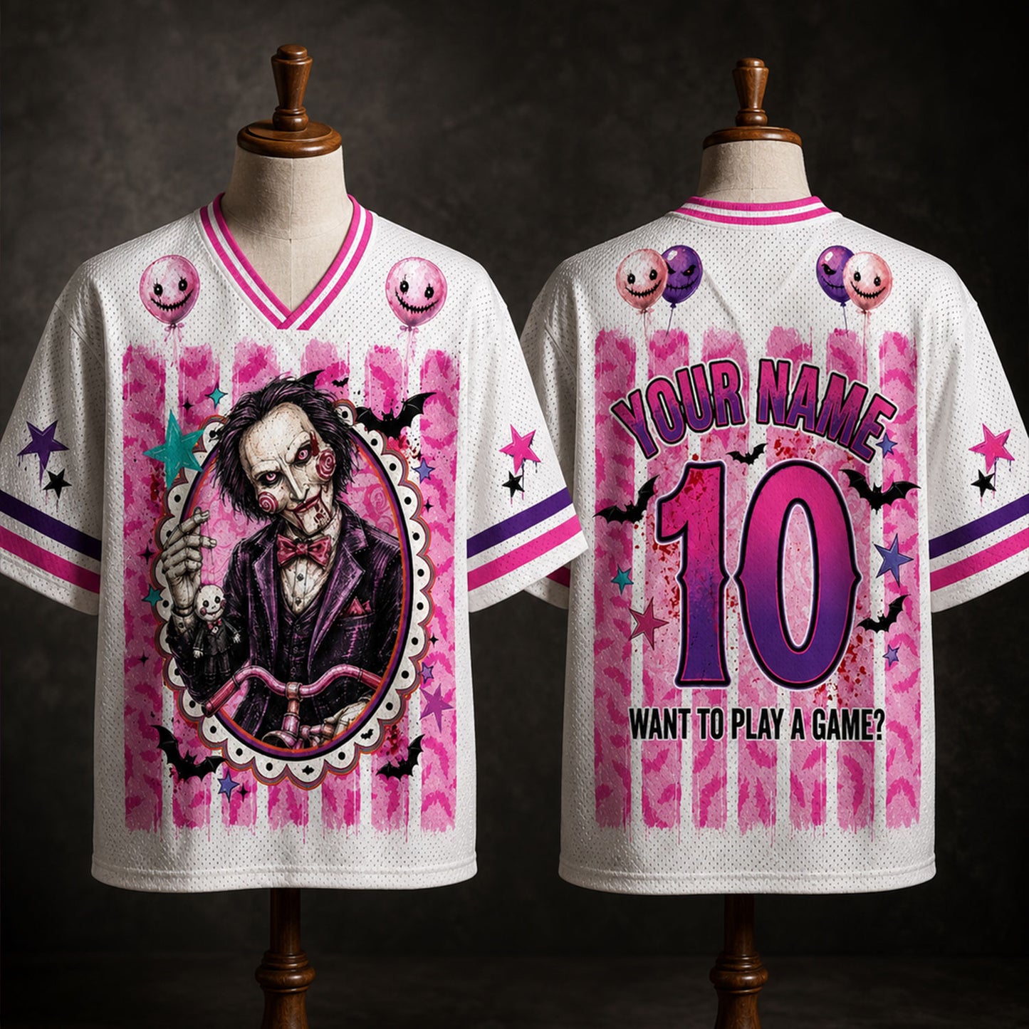 Custom Halloween Mesh Jersey, Preppy Horror Retro