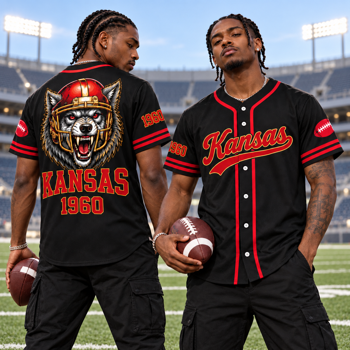 Football Game Day Baseball Jersey – Classic Team Fan Jersey