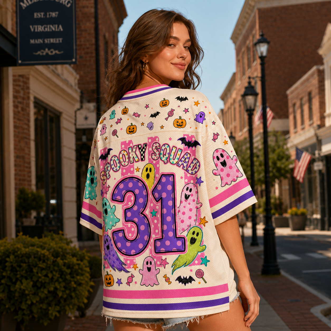 Custom Halloween Graphic Mesh Jersey