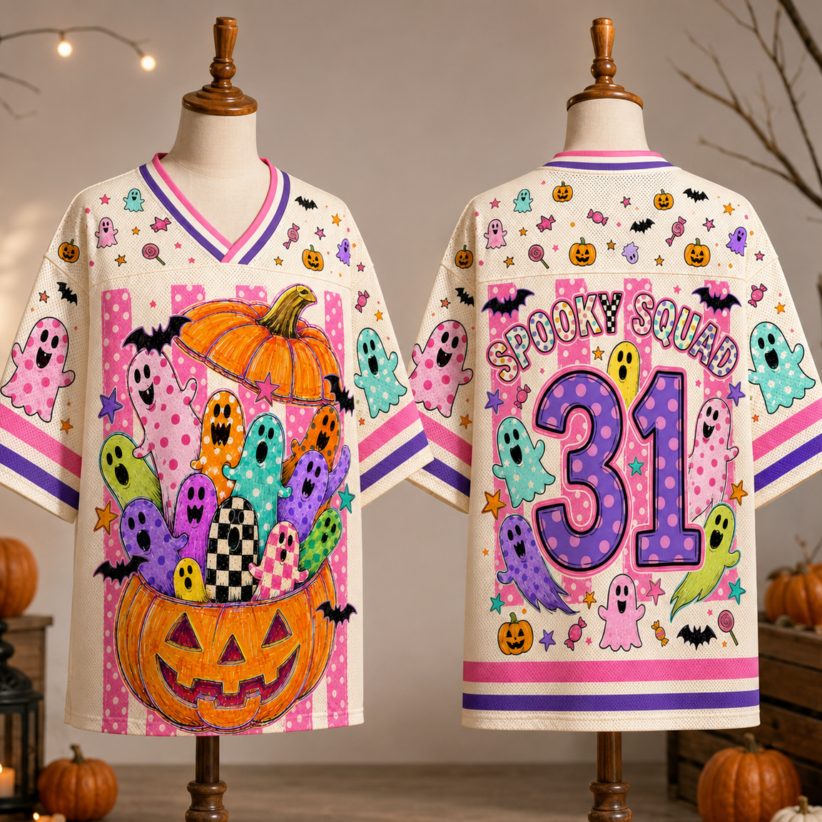 Custom Halloween Graphic Mesh Jersey