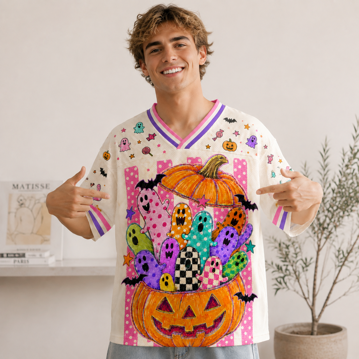 Custom Halloween Graphic Mesh Jersey