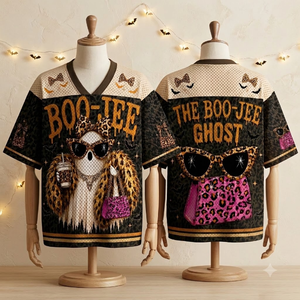 Custom Halloween  Boo Jee  Mesh Jersey