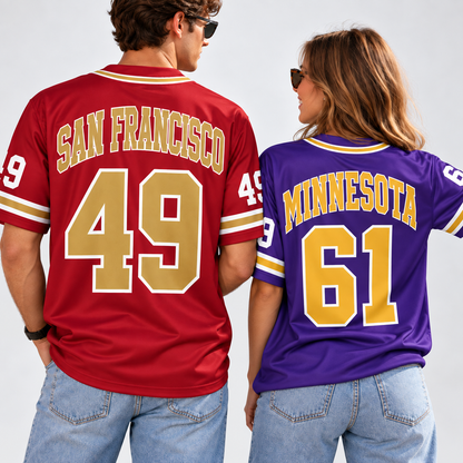 Vintage Football Fan Mesh Jersey for Game Day and Tailgate