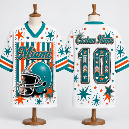 Miami Football Mesh Jersey Team Spirit - Game Day Sport Jersey