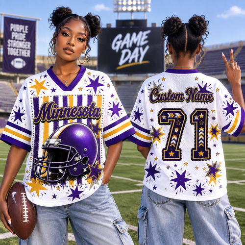 Minnesota American Football Mesh Jersey Team Spirit - Game Day Sport Jersey