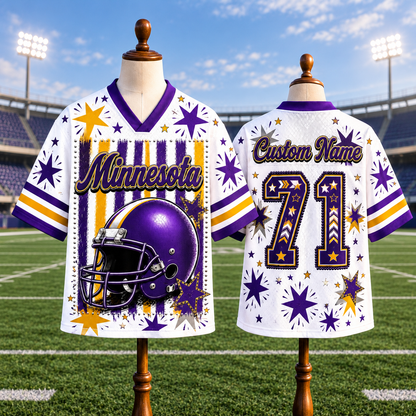 Minnesota American Football Mesh Jersey Team Spirit - Game Day Sport Jersey