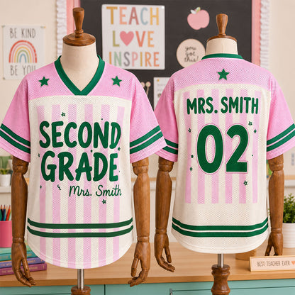 Custom Teacher Mesh Football Jersey, Personalized Back to School Shirt