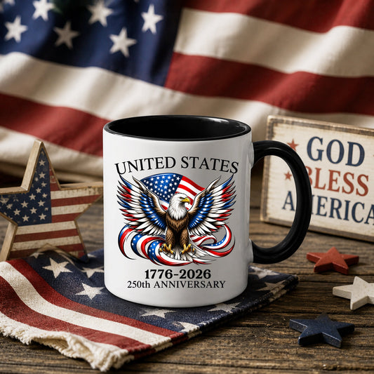 United States of America 250th Anniversary Eagle Crest Coffee Mug