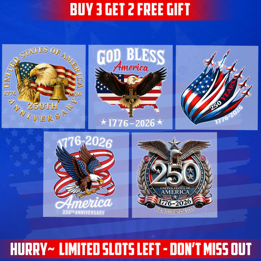 250th Anniversary Decal USA Semiquincentennial Patriotic Car Decal - Buy More Save More