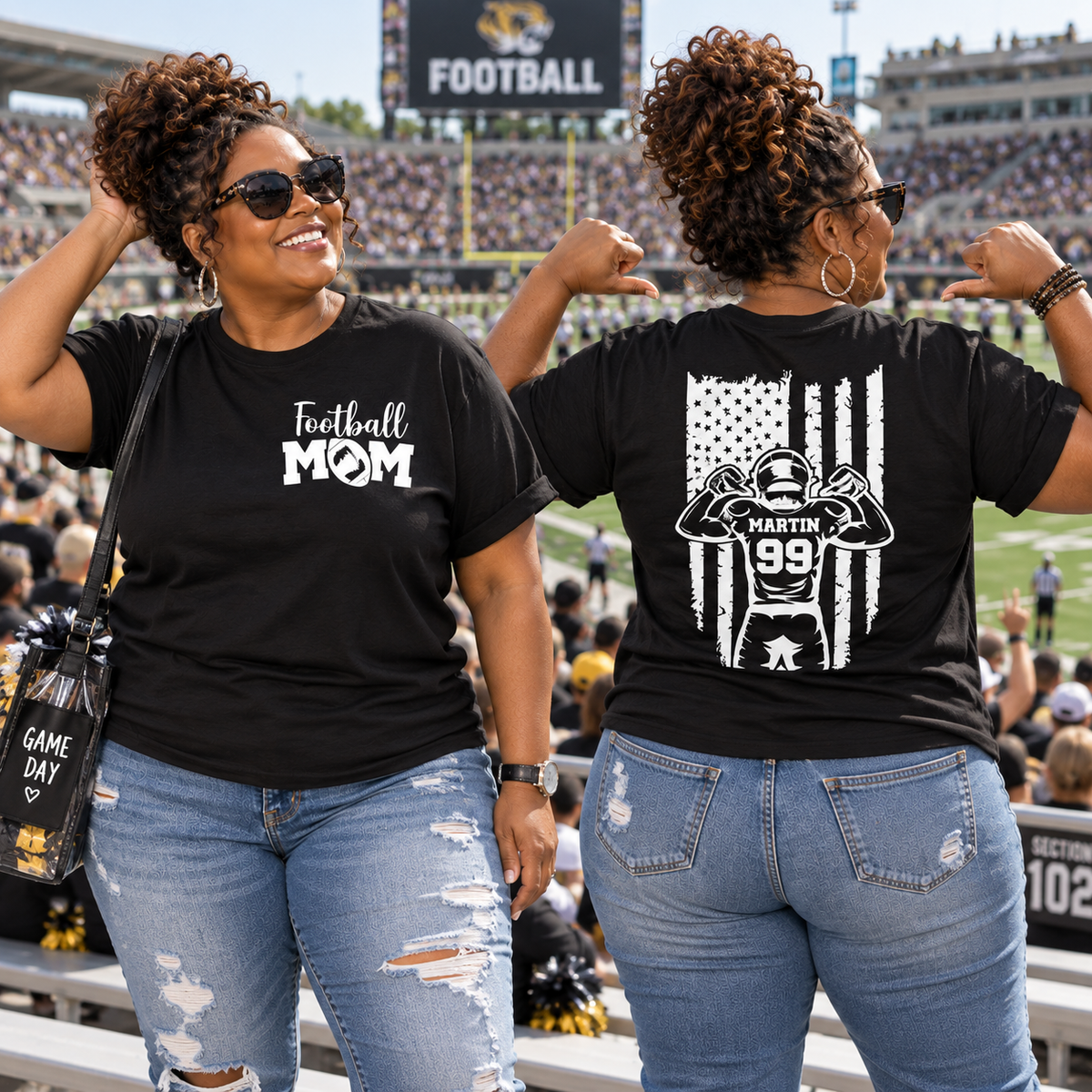 Custom Football Mom Game Day Shirt