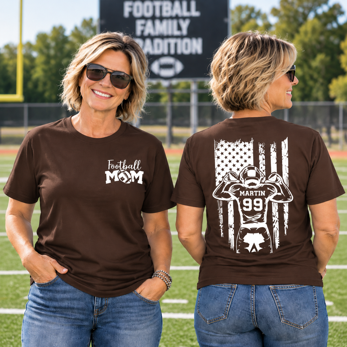 Custom Football Mom Game Day Shirt