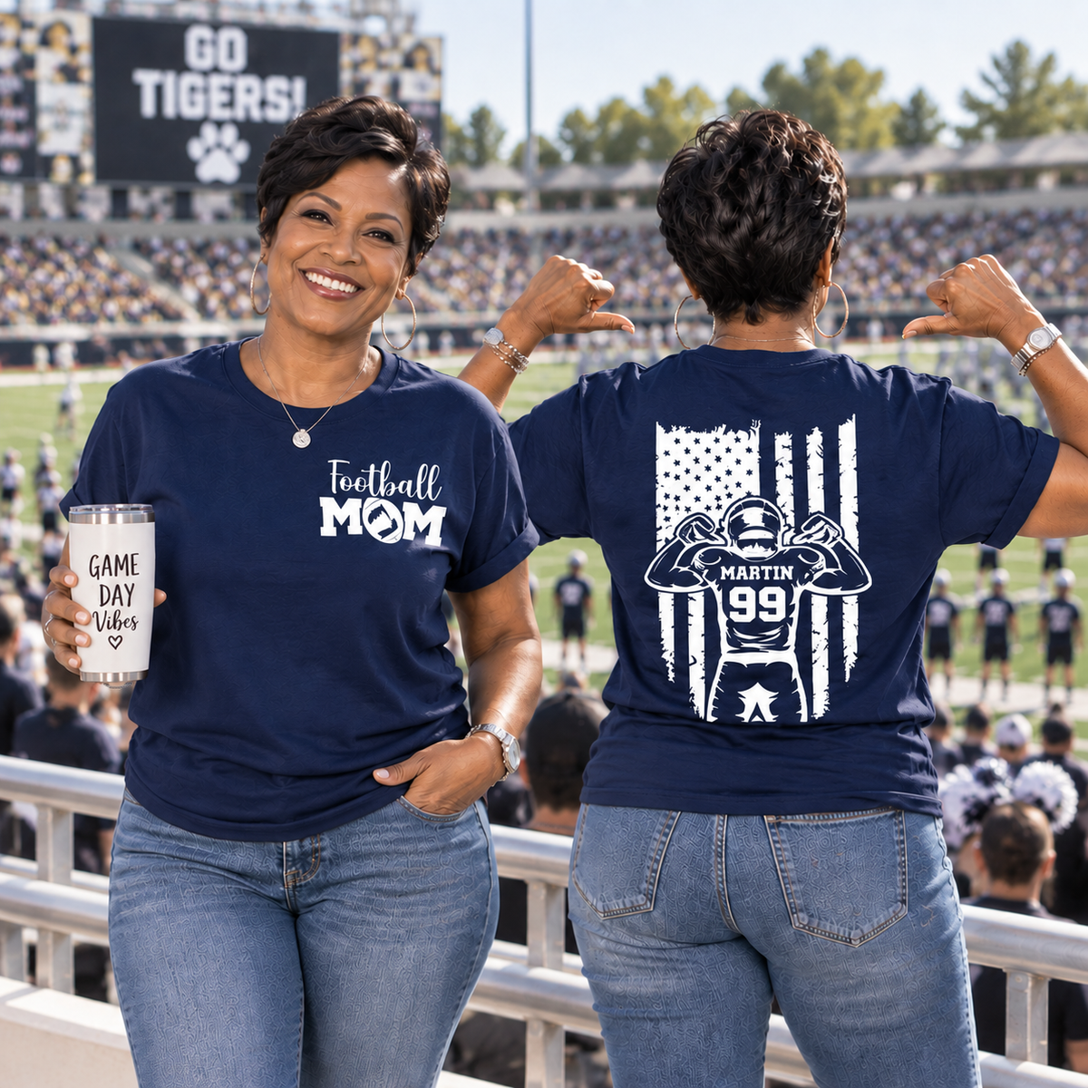 Custom Football Mom Game Day Shirt