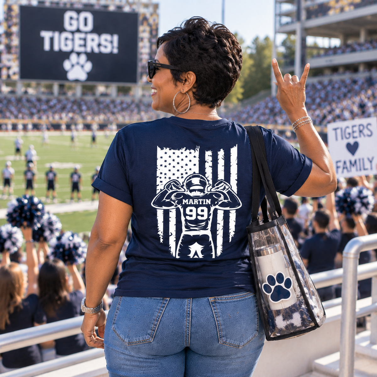 Custom Football Mom Game Day Shirt