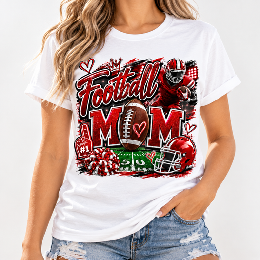 Football Mom Graphic Tee - Mom Game Day Outfit