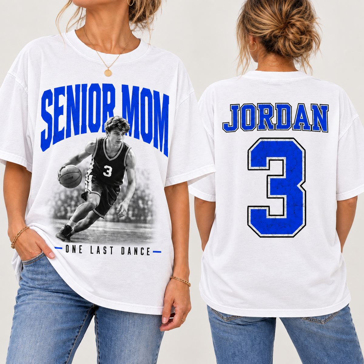 Custom Photo Senior Football Mom