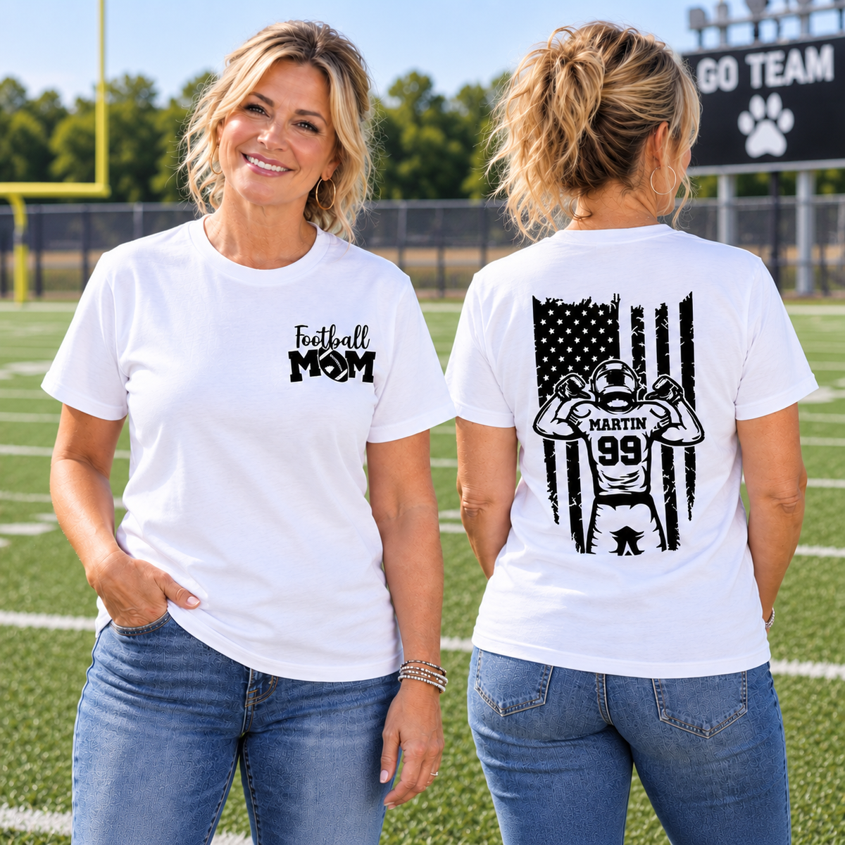 Custom Football Mom Game Day Shirt