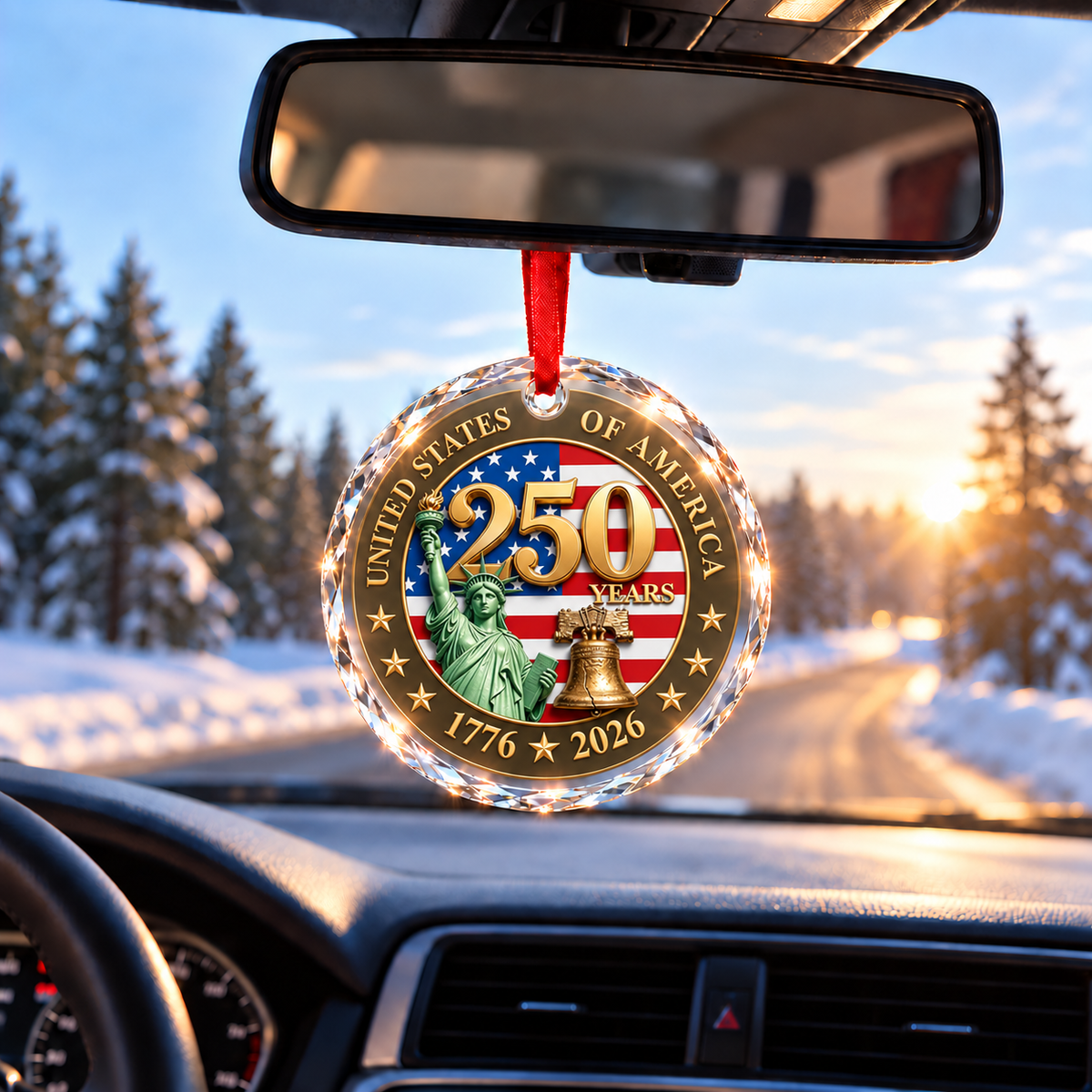 America 250th Christmas Statue of Liberty Ornament