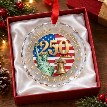 250 Anniversary Christmas Ornament-Glass  250 Anniversary USA Merchandise