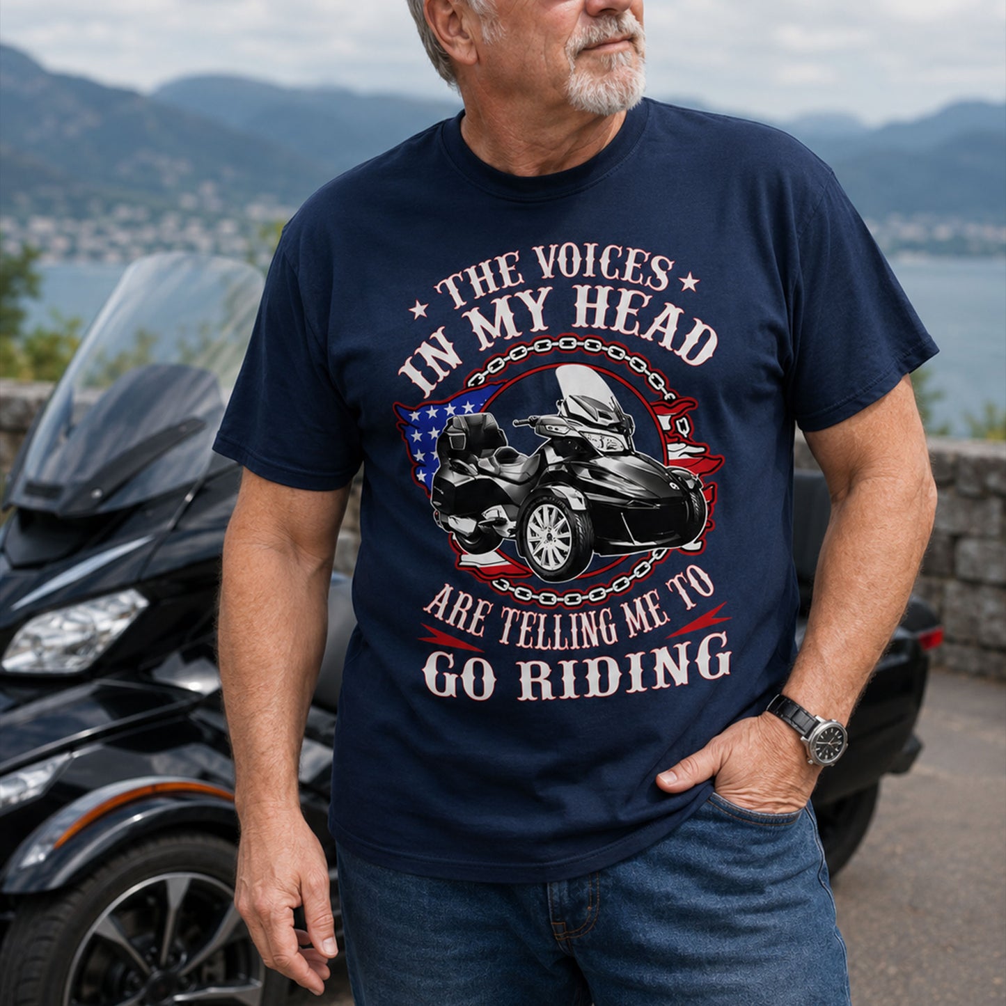 The Voice in My Head Spyder Riding T-shirt