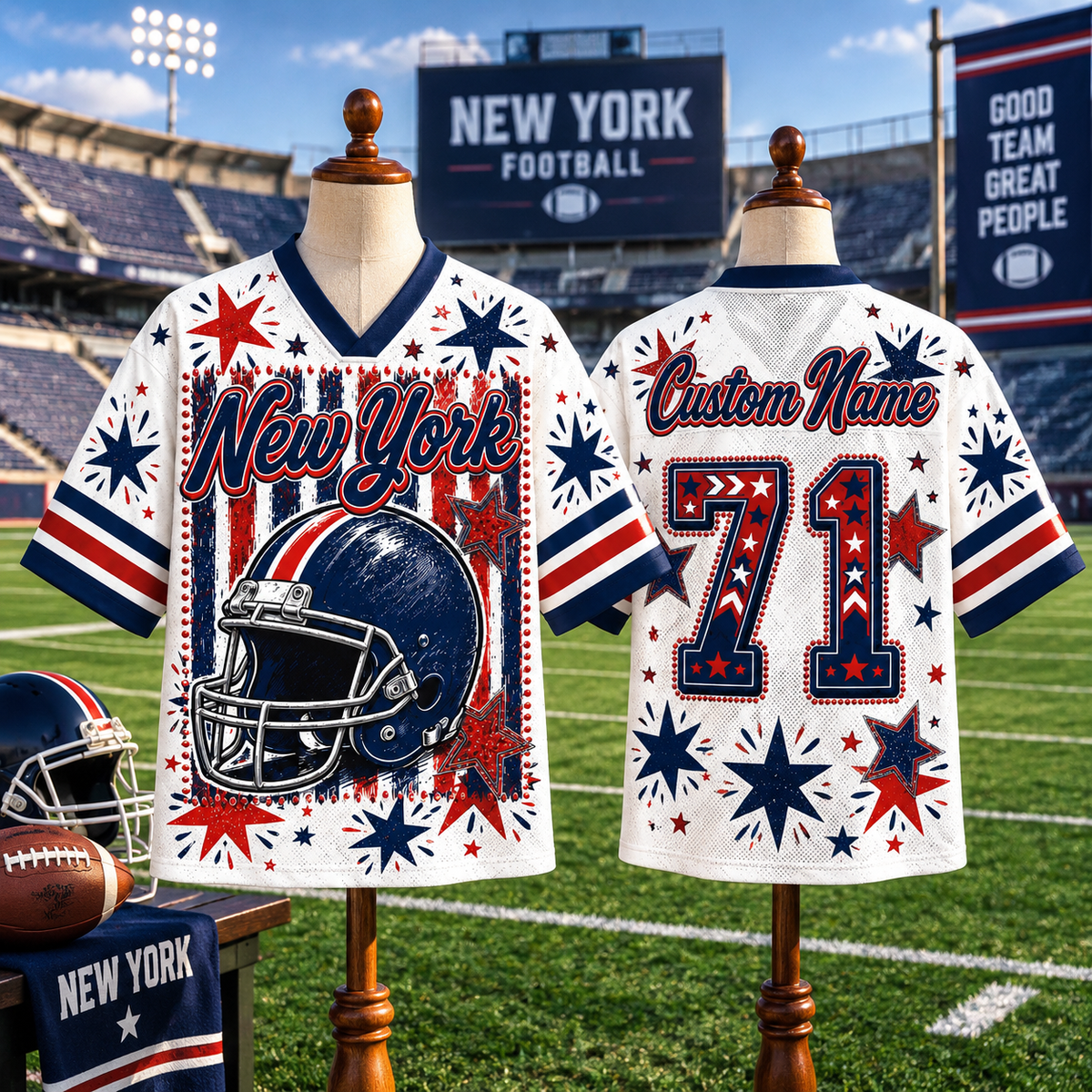Custom American Football Mesh Jersey