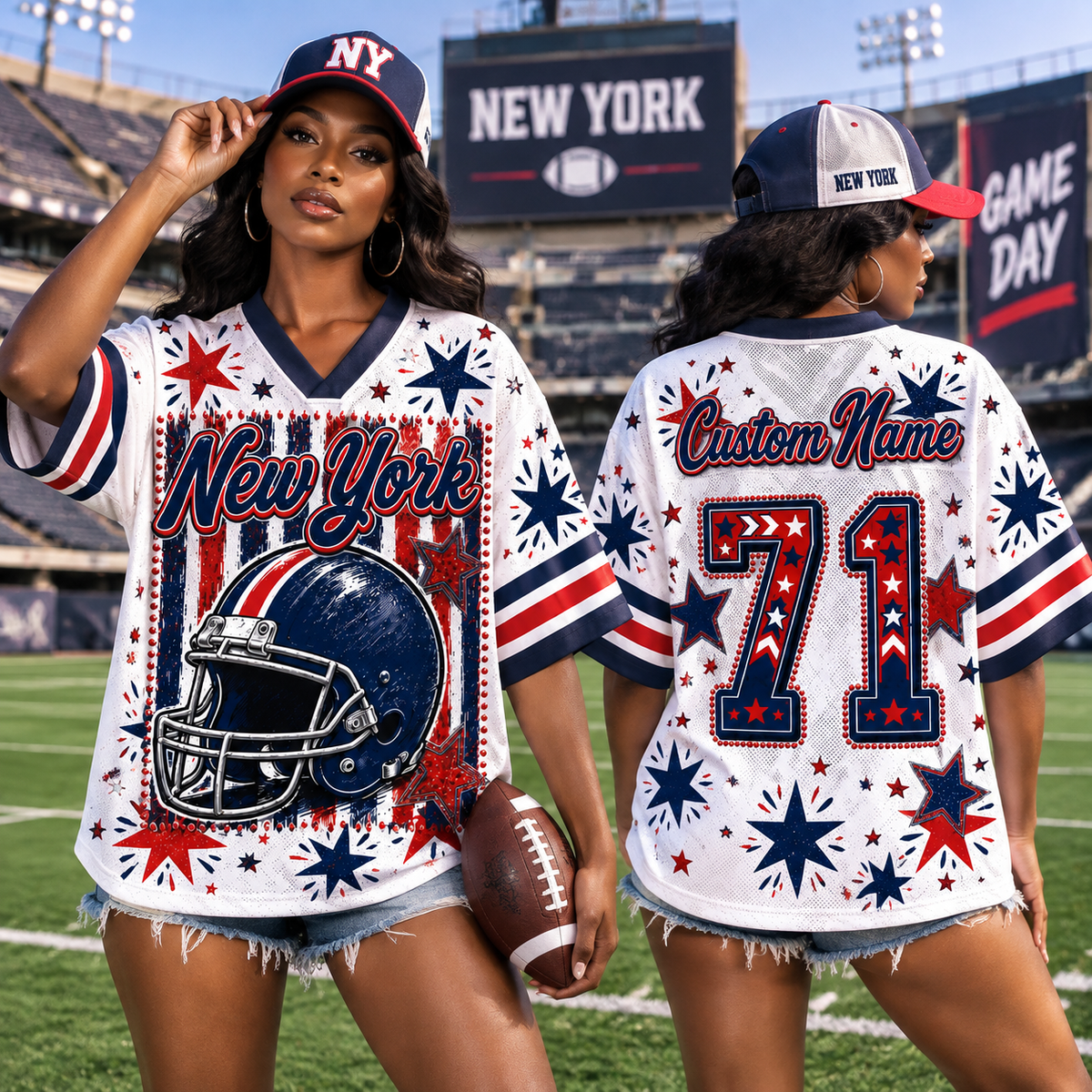 Custom American Football Mesh Jersey