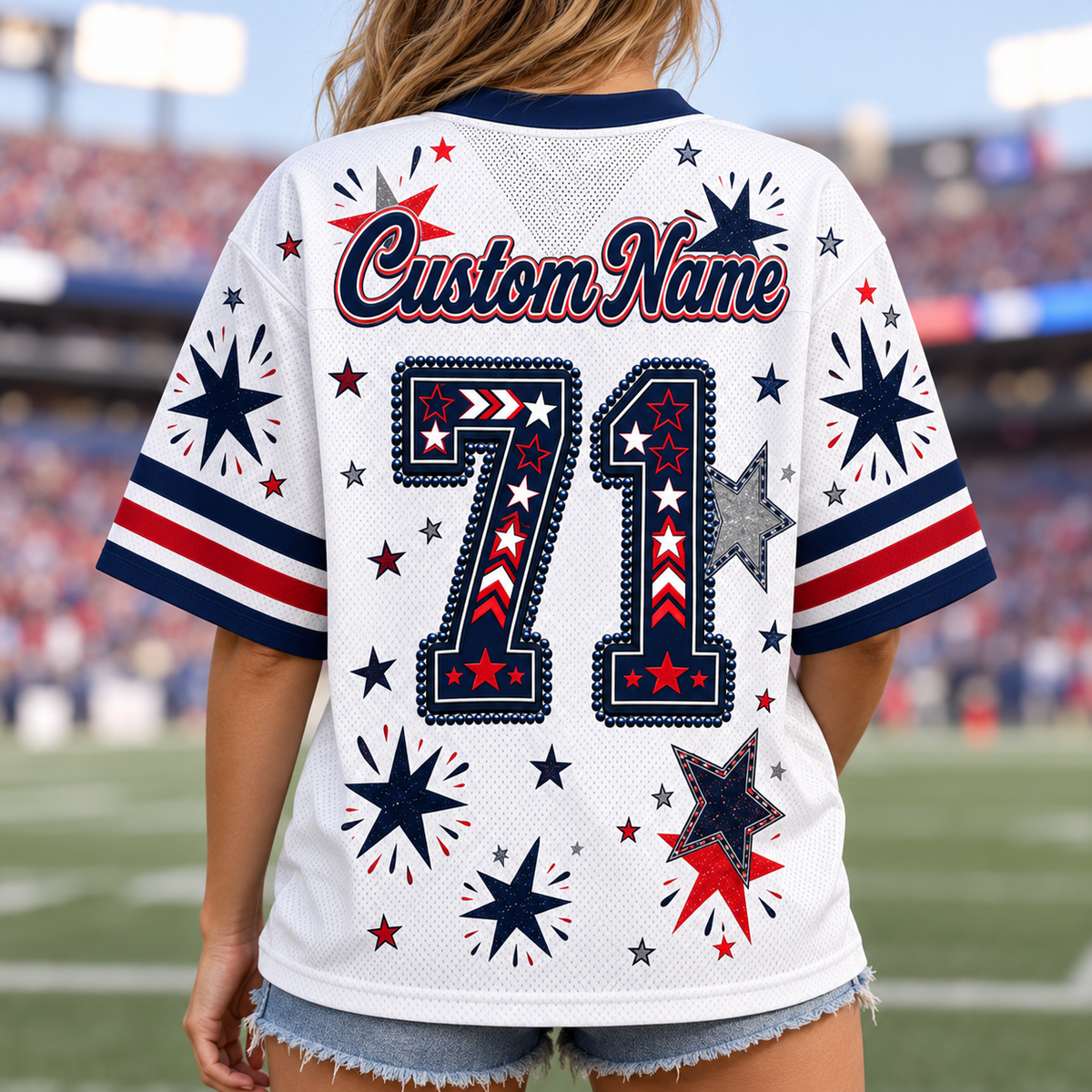 New England  Football Mesh Jersey Team Spirit - Game Day Sport Jersey
