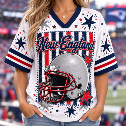 New England  Football Mesh Jersey Team Spirit - Game Day Sport Jersey