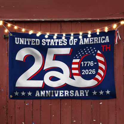 Patriotic 250th Anniversary 1776 2026 United States of America Flag
