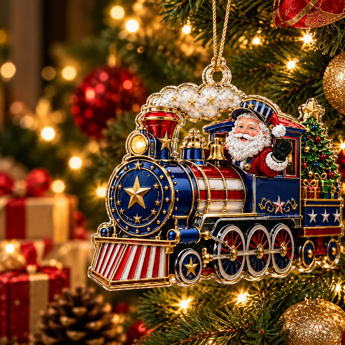 250th Anniversary Christmas Ornament Santa Train