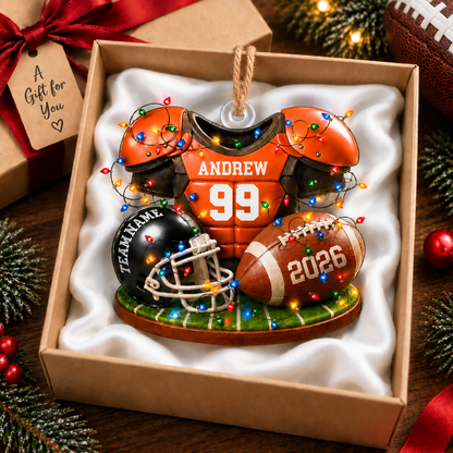 Custom Game Day Football Ornament