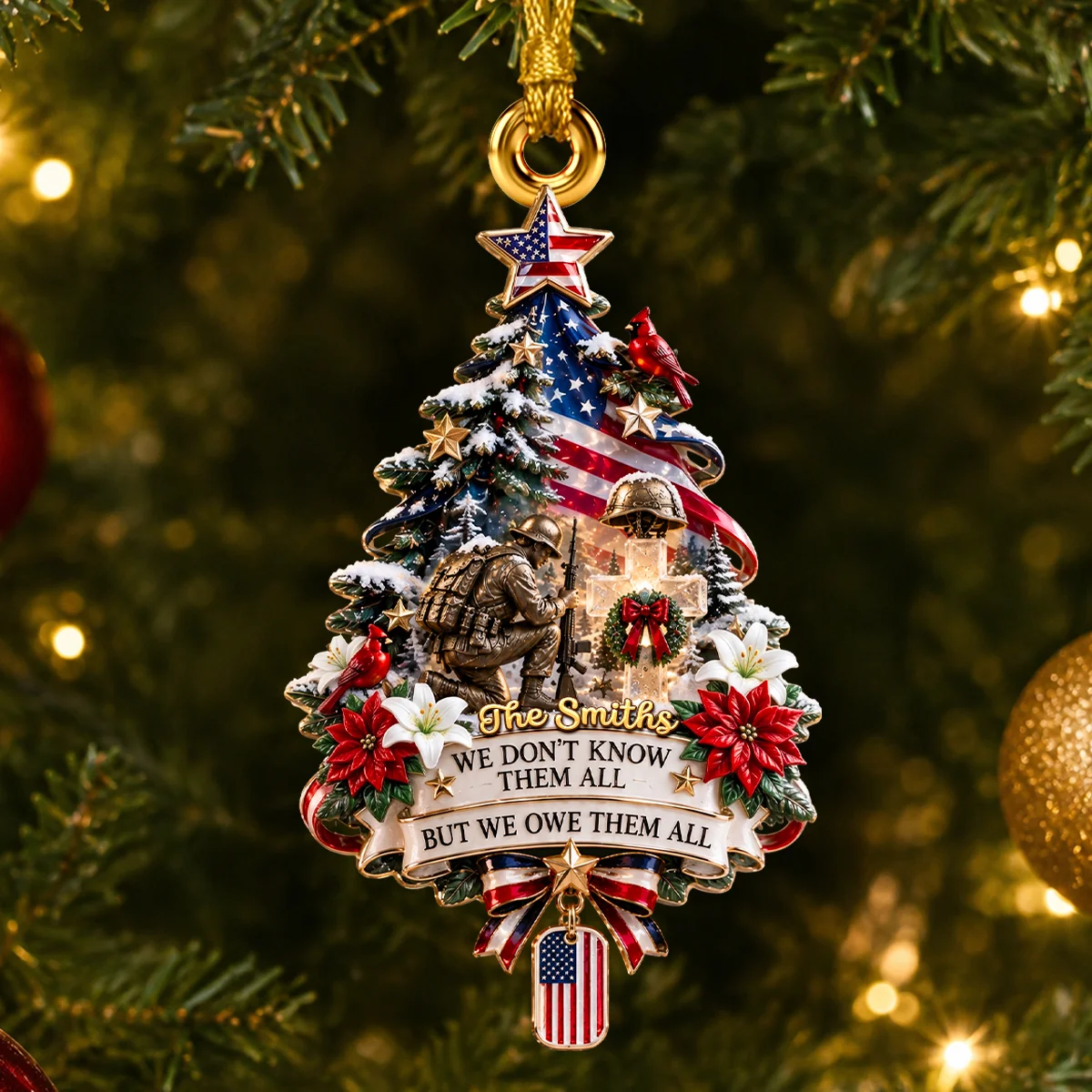 Custom A Pray For Fallen Veterans Acrylic Ornament