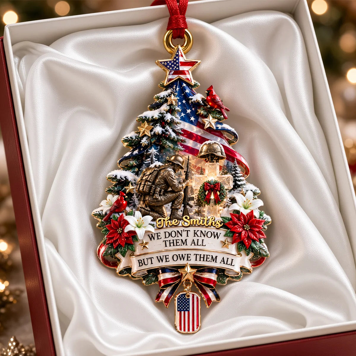 Custom A Pray For Fallen Veterans Acrylic Ornament