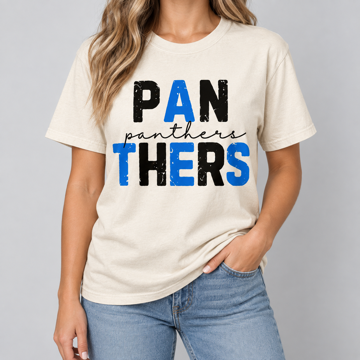 Vintage Football Team Spirit Comfort Colors Ivory T-Shirt, Game Day Fan Tee