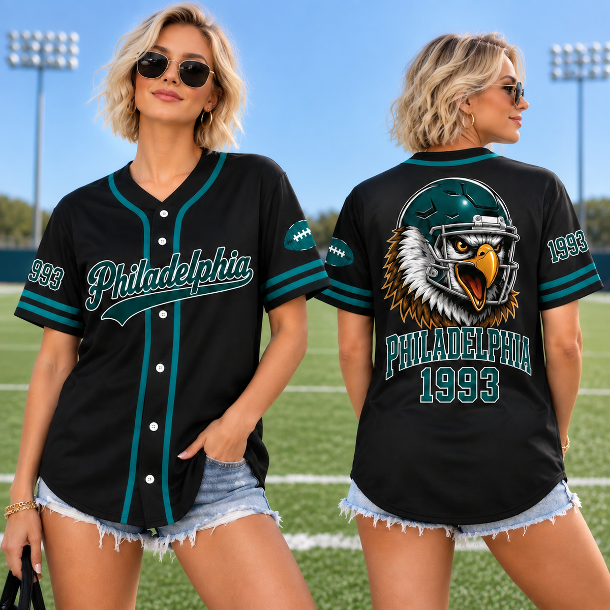 American Football Game Day Team Spirit Jersey Shirt