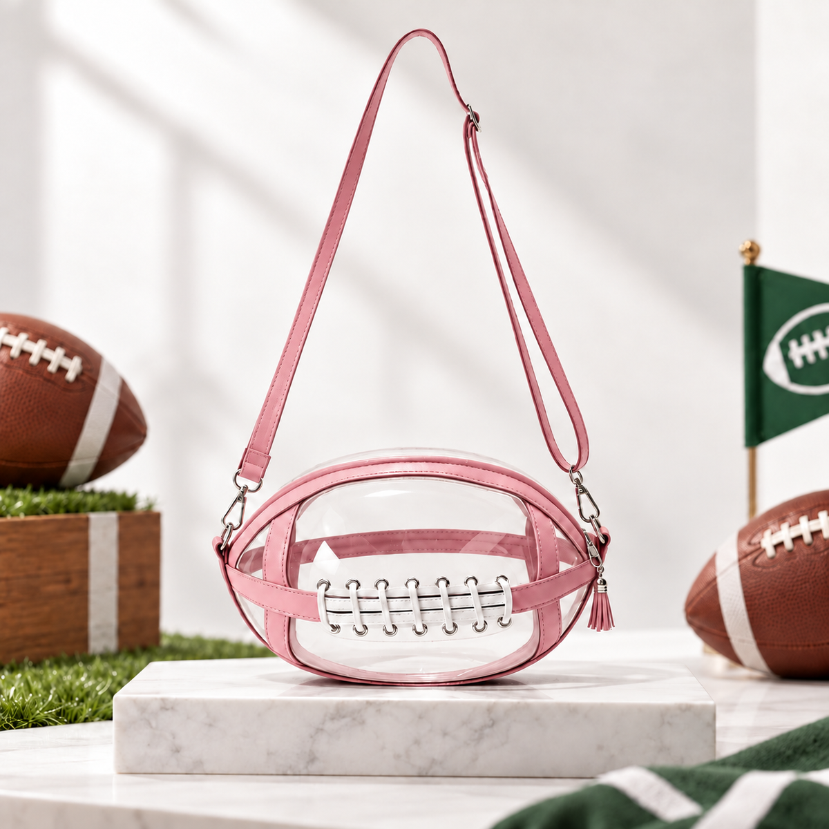 Football Clear Bag — Stadium-Ready Game Day Crossbody