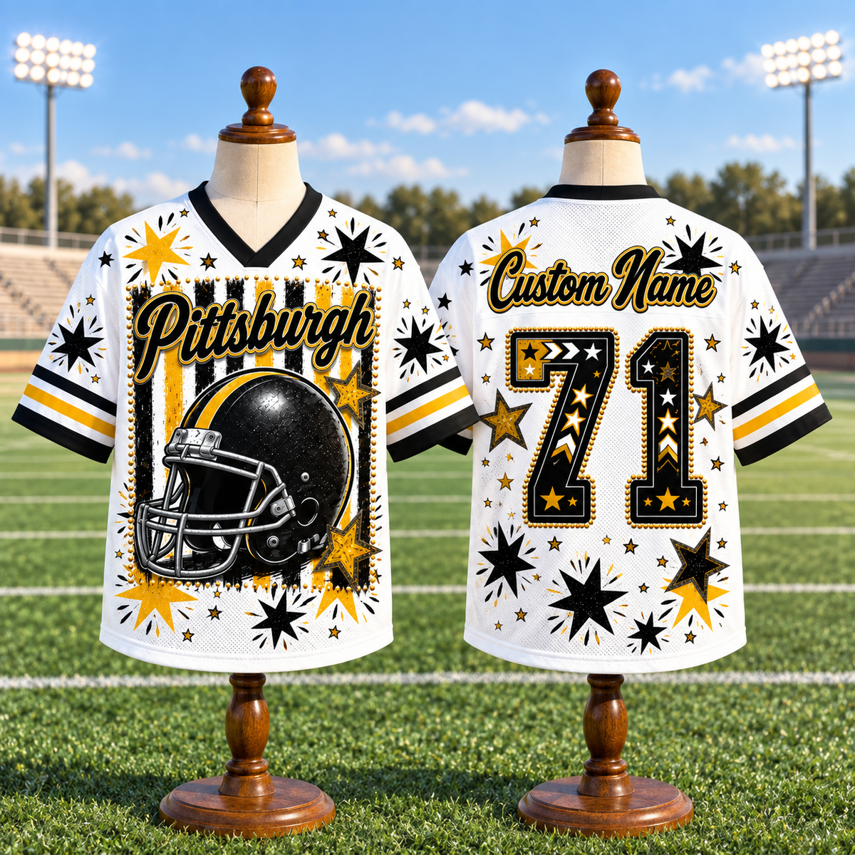 Custom  Football Jersey  - Classic Team Spirit Fan Jersey