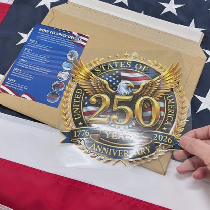 🔥 LIMITED TIME OFFER – 250th Anniversary Golden Eagle Patriotic Decal