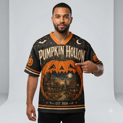Custom Halloween Pumkin Mesh Jersey