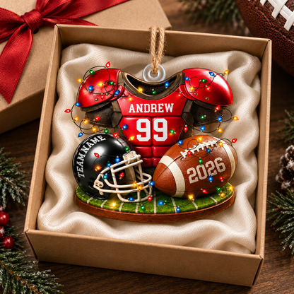 Custom Game Day Football Ornament