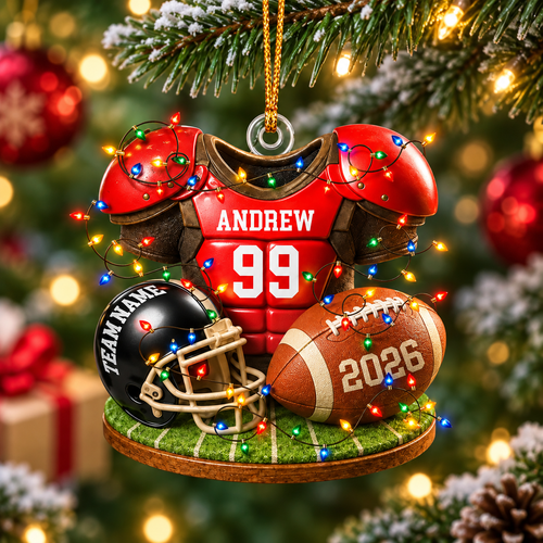 Custom Game Day Football Ornament